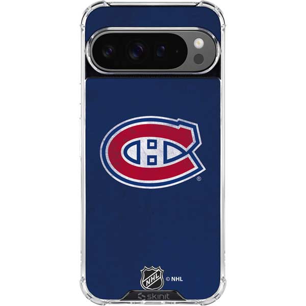 NHL Montreal Canadiens Distressed Google Pixel 10 Pro XL Clear Case