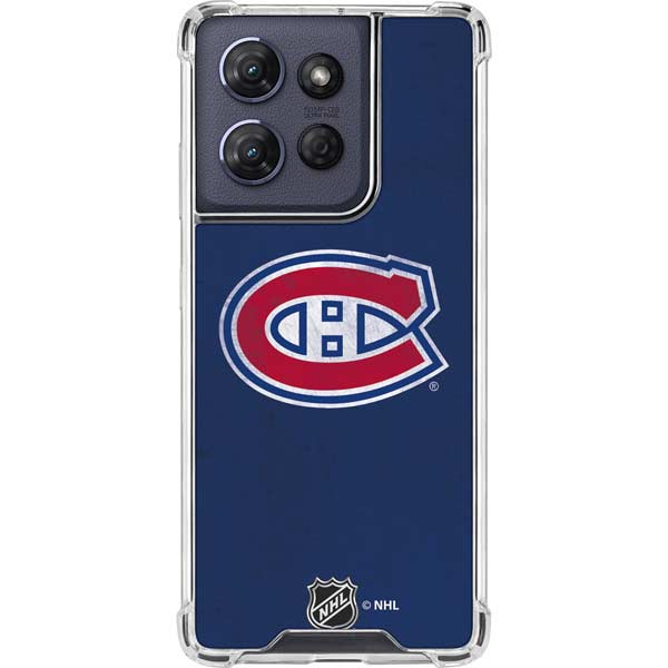 NHL Montreal Canadiens Distressed Moto G Power 5G (2025) Clear Case