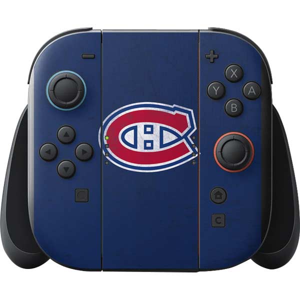 NHL Montreal Canadiens Distressed Nintendo Switch 2 (2025) with Joy-Con Skin