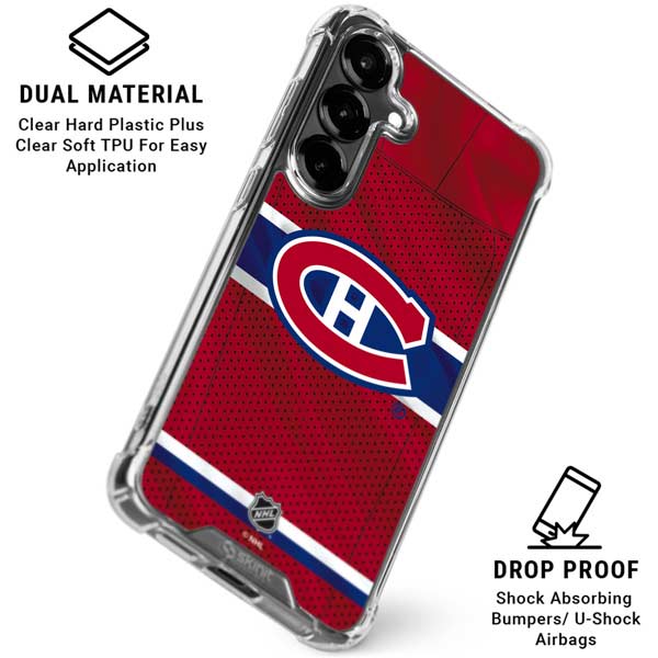 NHL Montreal Canadiens Home Jersey Galaxy S26 Plus Clear Case