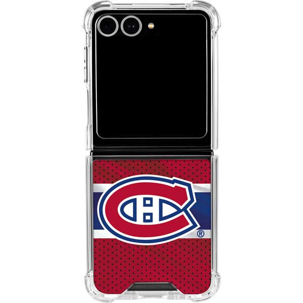NHL Montreal Canadiens Home Jersey Galaxy Z Flip7 Clear Case