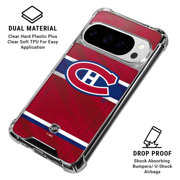 NHL Montreal Canadiens Home Jersey Google Pixel 10 Pro Clear Case