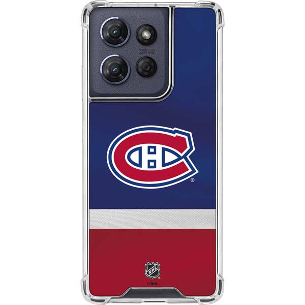 NHL Montreal Canadiens Jersey Moto G 5G (2025) Clear Case