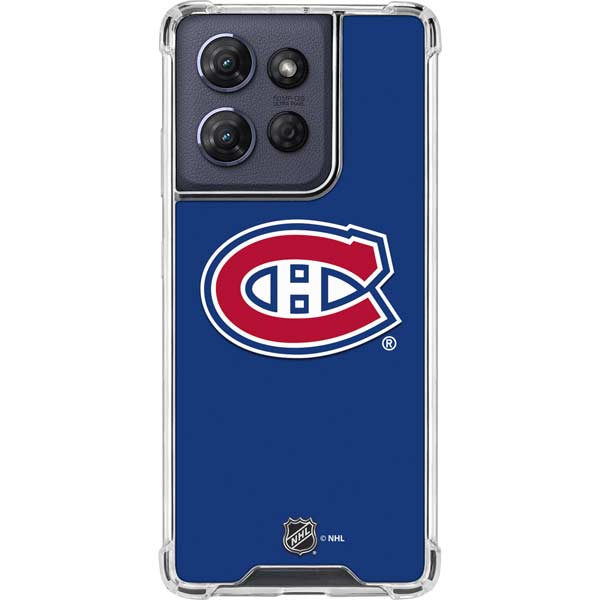 NHL Montreal Canadiens Solid Background Moto G 5G (2025) Clear Case