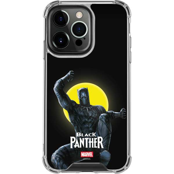 Marvel Black Panther Moon light iPhone 15 Pro Clear Case