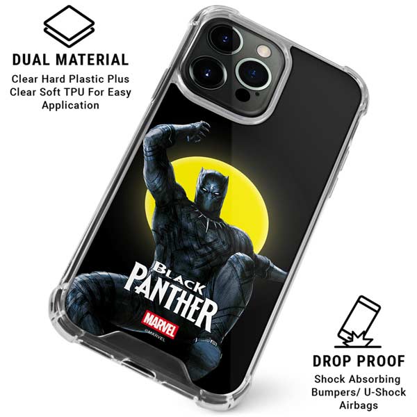 Marvel Black Panther Moon light iPhone 15 Pro Max Clear Case