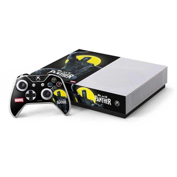 Marvel Black Panther Moon light Xbox One S Console and Controller Bundle Skin