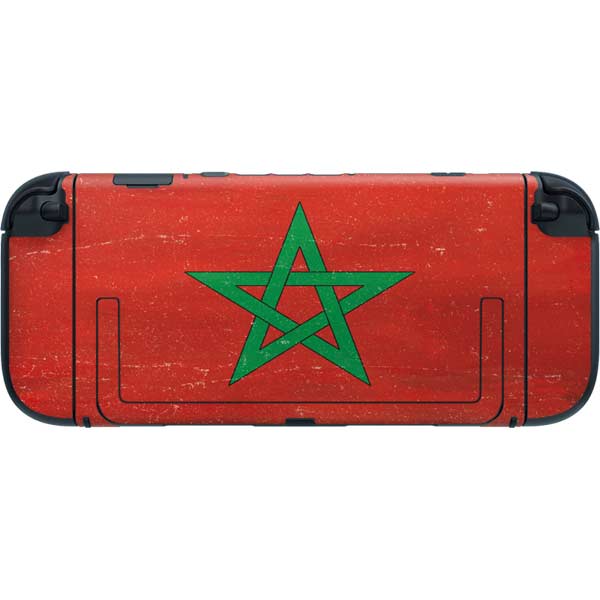 Morocco Flag Distressed Nintendo Switch 2 (2025) with Joy-Con Skin