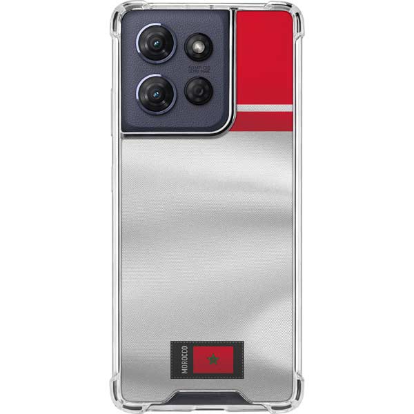Morocco Soccer Flag Moto G Play 5G (2025) Clear Case