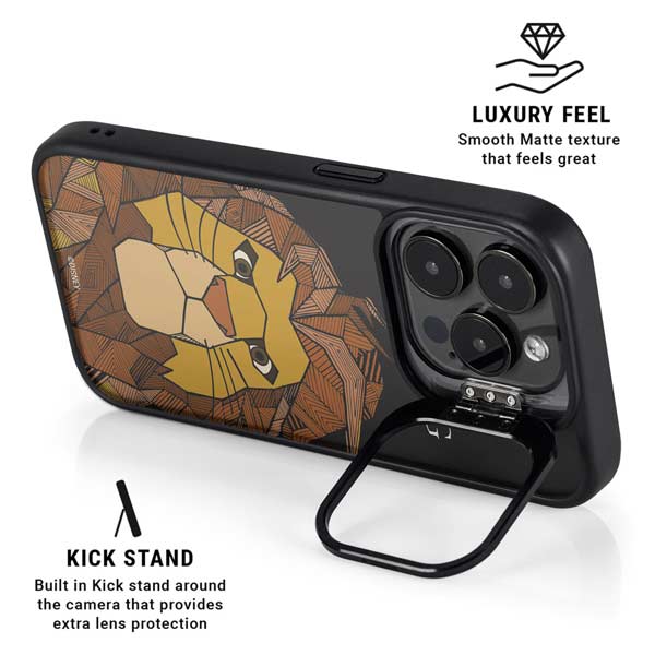 Disney The Lion King Mosaic Simba Art iPhone 14 Pro Kickstand Case