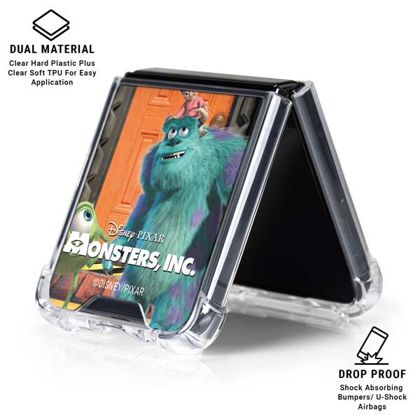 Disney Monsters Inc. Movie Poster Galaxy Z Flip7 Clear Case