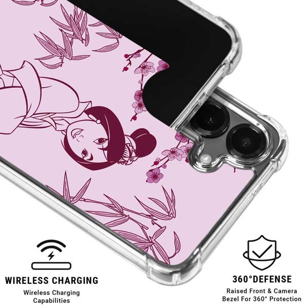 Disney Mulan Character Art Galaxy S26 Clear Case