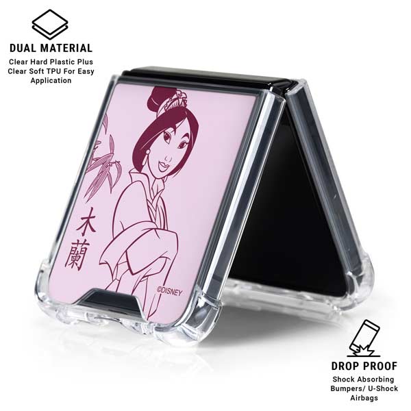 Disney Mulan Character Art Galaxy Z Flip7 Clear Case