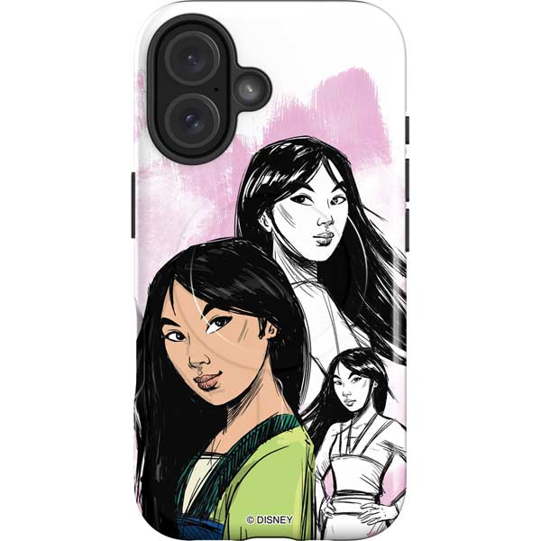 Disney Princess Mulan Sketch iPhone 16 Plus Magsafe Impact Case