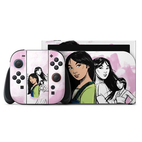 Disney Princess Mulan Sketch Nintendo Skins