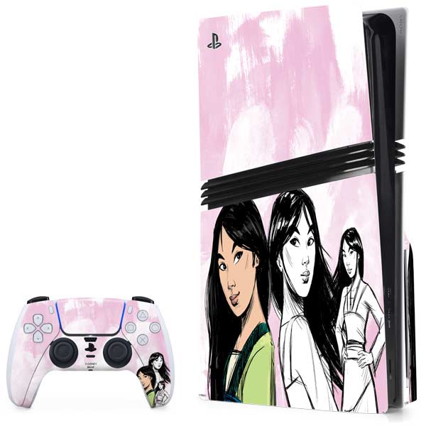 Disney Princess Mulan Sketch PlayStation PS5 Skins