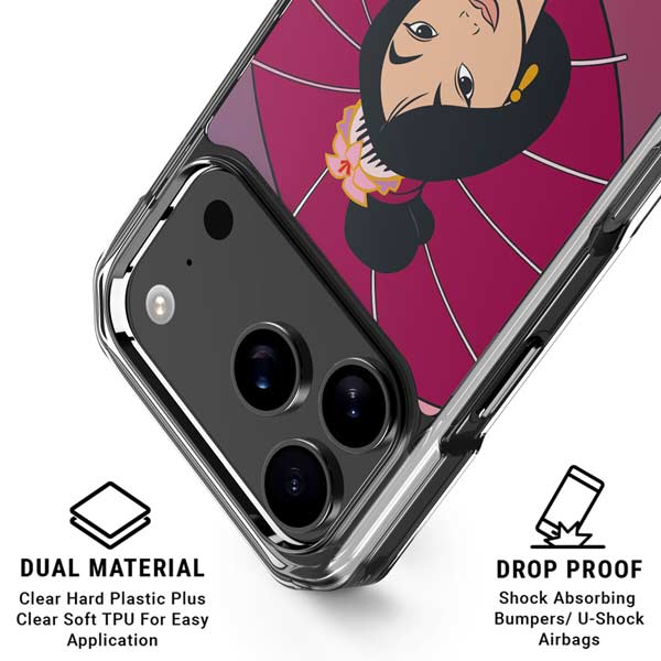 Disney Mulan with Umbrella iPhone 17 Pro Clear Case