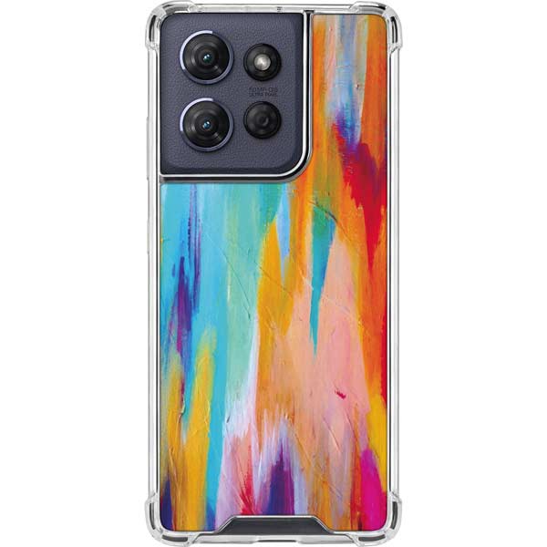 Multicolor Brush Stroke by Etta Vee Moto G 5G (2025) Clear Case