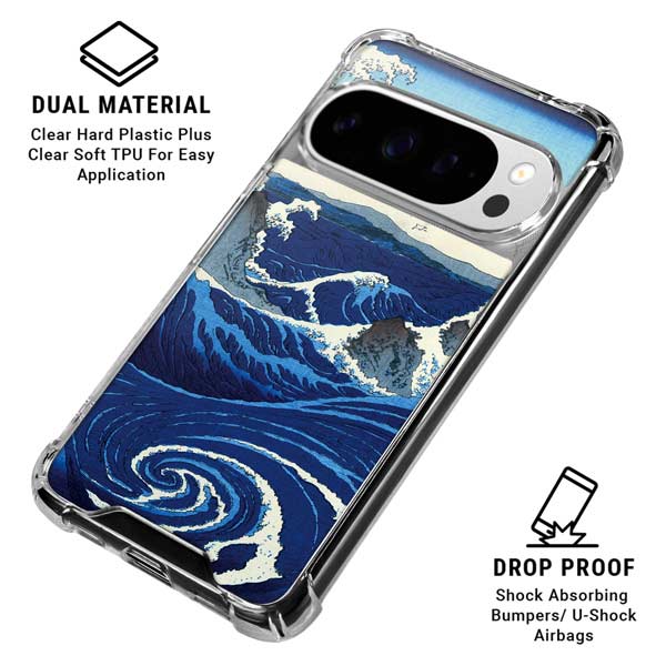View of the Naruto whirlpools at Awa by Hiroshige Google Pixel 10 Pro XL Clear Case