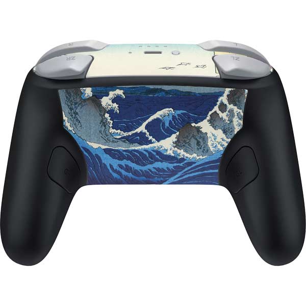 View of the Naruto whirlpools at Awa by Hiroshige Nintendo Switch 2 (2025) Pro Controller Skin