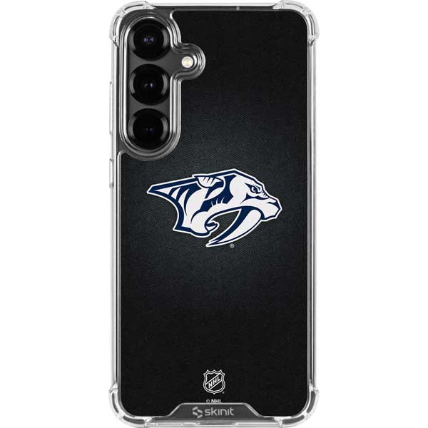 NHL Nashville Predators Black Background Galaxy S26 Clear Case