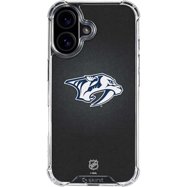 NHL Nashville Predators Black Background iPhone 17 Clear Case