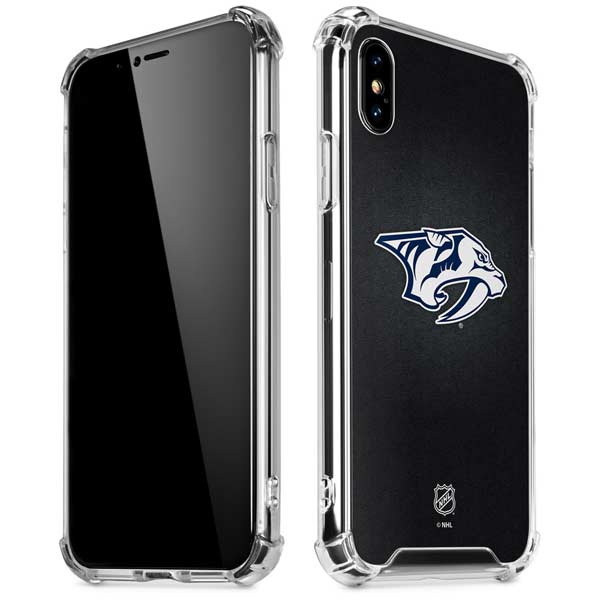 NHL Nashville Predators Black Background iPhone X/XS Clear Case