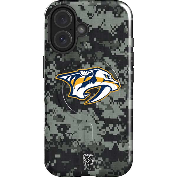 NHL Nashville Predators Camo iPhone 16 Plus Magsafe Impact Case