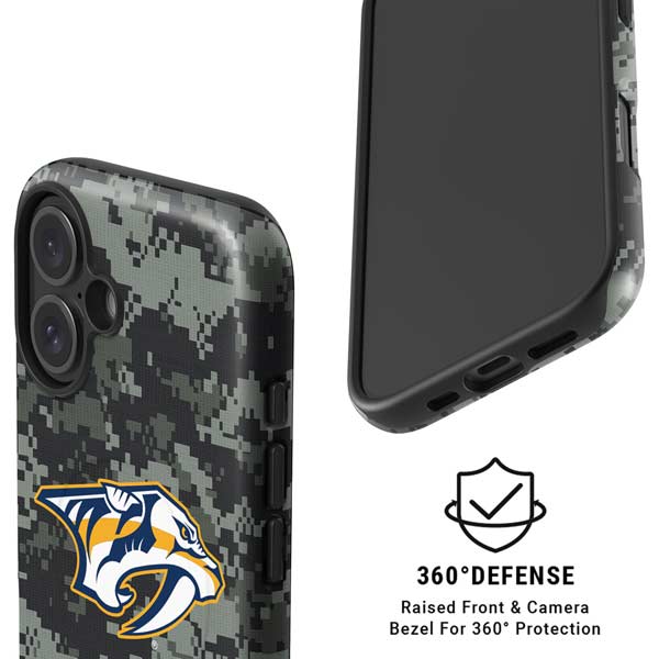 NHL Nashville Predators Camo iPhone 16 Plus Magsafe Impact Case