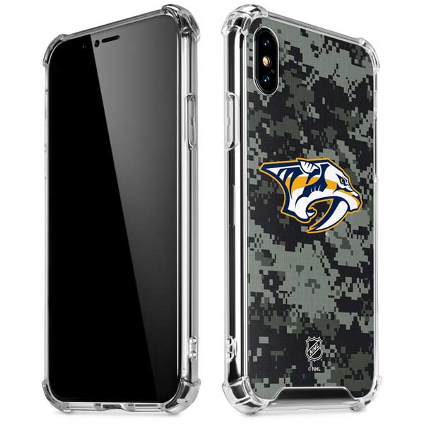 NHL Nashville Predators Camo iPhone X/XS Clear Case