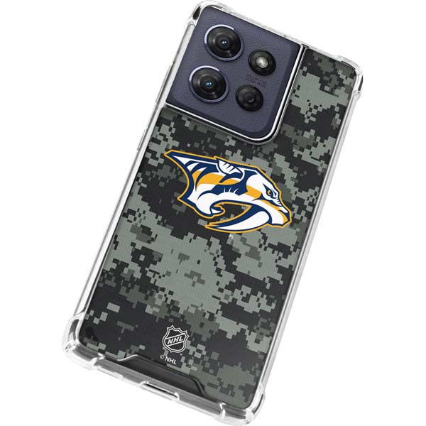 NHL Nashville Predators Camo Moto G 5G (2025) Clear Case