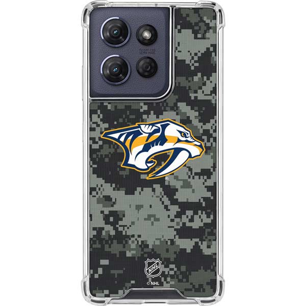 NHL Nashville Predators Camo Moto G Play 5G (2025) Clear Case