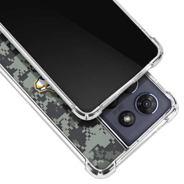 NHL Nashville Predators Camo Moto G Play 5G (2025) Clear Case