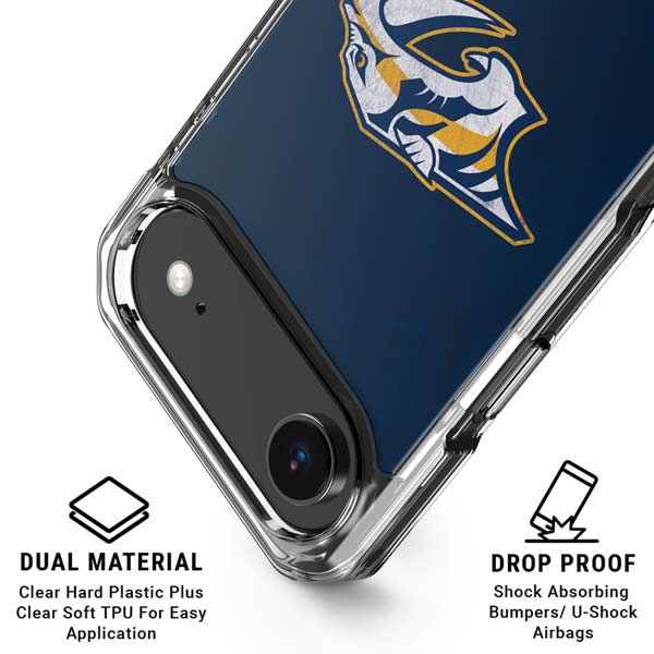 NHL Nashville Predators Distressed iPhone 17 Air Clear Case