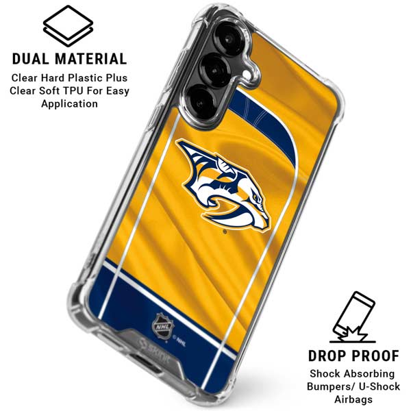 NHL Nashville Predators Jersey Galaxy S26 Plus Clear Case