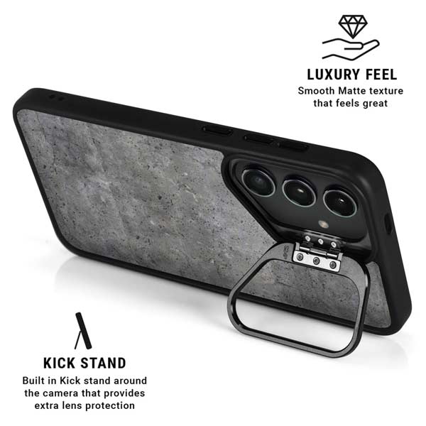 Natural Grey Concrete Galaxy S26 Ultra Kickstand Case