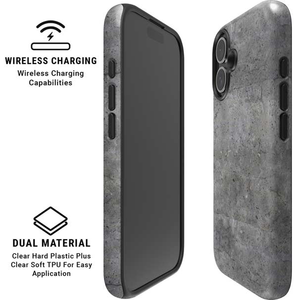 Natural Grey Concrete iPhone 16 Plus Magsafe Impact Case