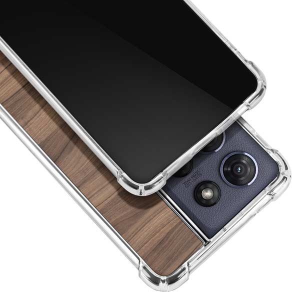 Natural Walnut Wood Moto G Play 5G (2025) Clear Case