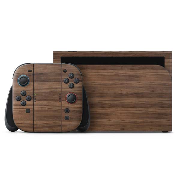 Natural Walnut Wood Nintendo Switch 2 (2025) with Joy-Con Skin