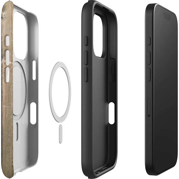 Natural Weathered Wood iPhone 16 Pro Magsafe Impact Case