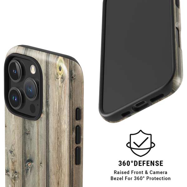 Natural Weathered Wood iPhone 16 Pro Magsafe Impact Case