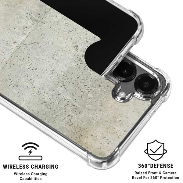 Natural White Concrete Galaxy S26 Plus Clear Case