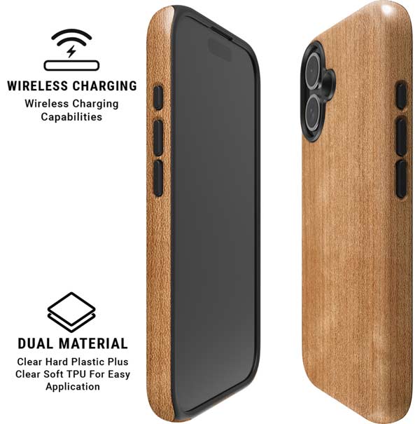 Natural Wood iPhone 16 Magsafe Impact Case