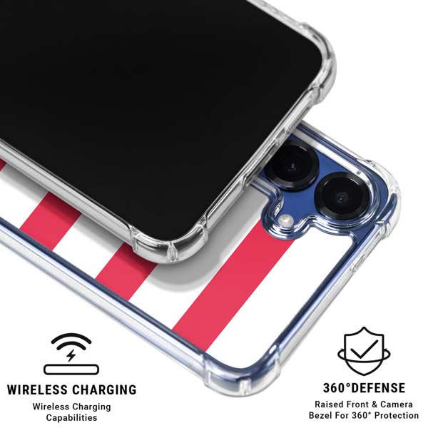 Nautical Stripes Galaxy S25 FE Clear Case