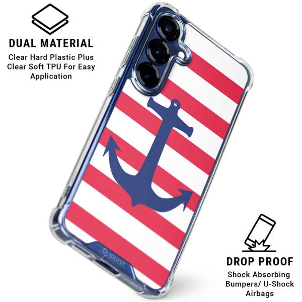 Nautical Stripes Galaxy S25 FE Clear Case