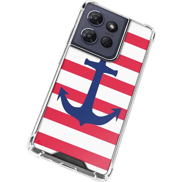 Nautical Stripes Moto G Power 5G (2025) Clear Case
