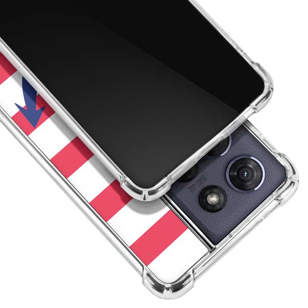 Nautical Stripes Moto G Power 5G (2025) Clear Case