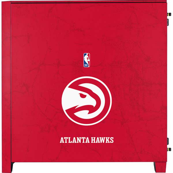 NBA Atlanta Hawks Distressed Corsair 4000D Tempered Glass Mid-Tower ATX Case Skin