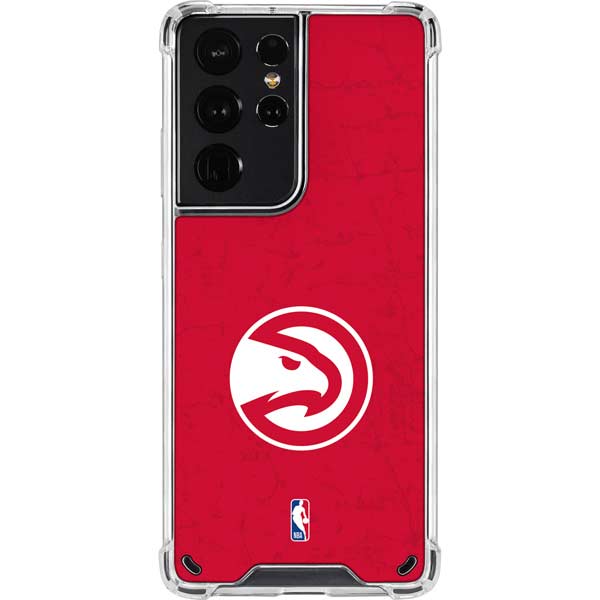 NBA Atlanta Hawks Distressed Galaxy S21 Ultra 5G Clear Case
