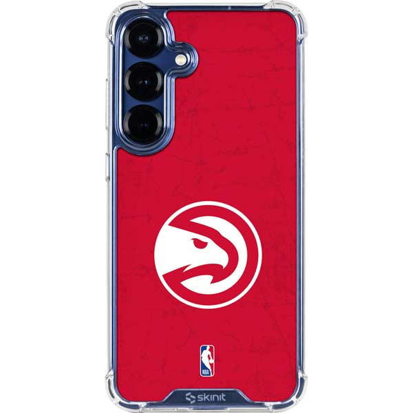 NBA Atlanta Hawks Distressed Galaxy S25 Plus Clear Case